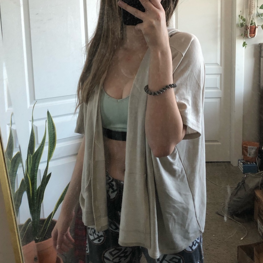 Tan cardigan